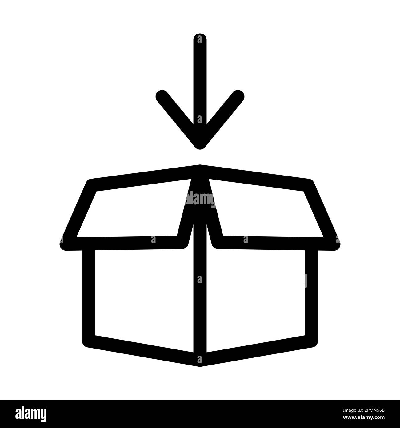 Packing Vector Thick Line Icon For Personal And Commercial Use Stock ...