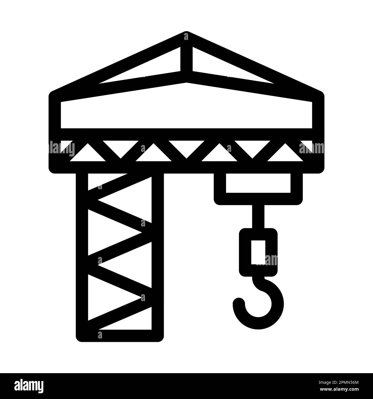 Crane Vector Thick Line Icon For Personal And Commercial Use Stock ...