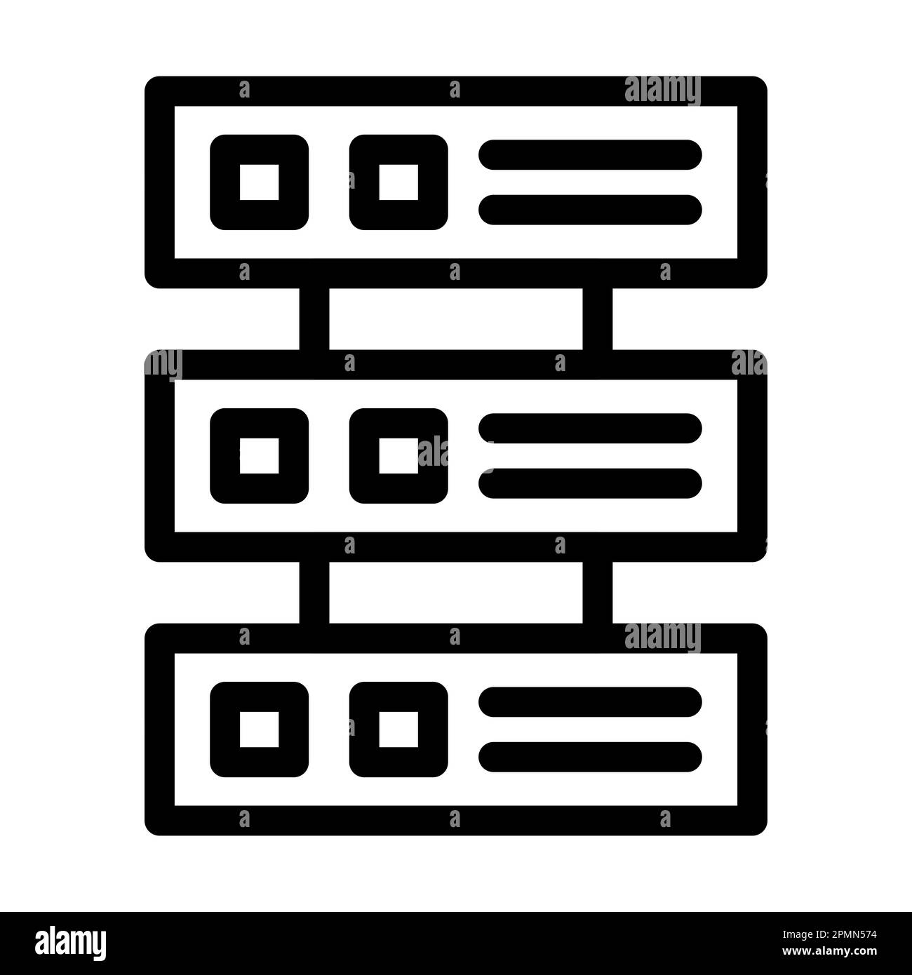Storage Vector Thick Line Icon For Personal And Commercial Use Stock ...