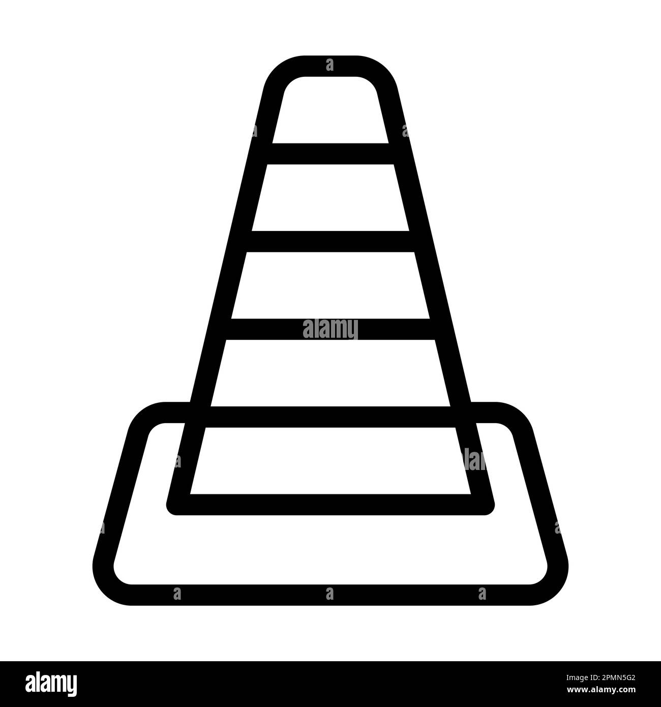 Cone Vector Thick Line Icon For Personal And Commercial Use Stock Photo ...