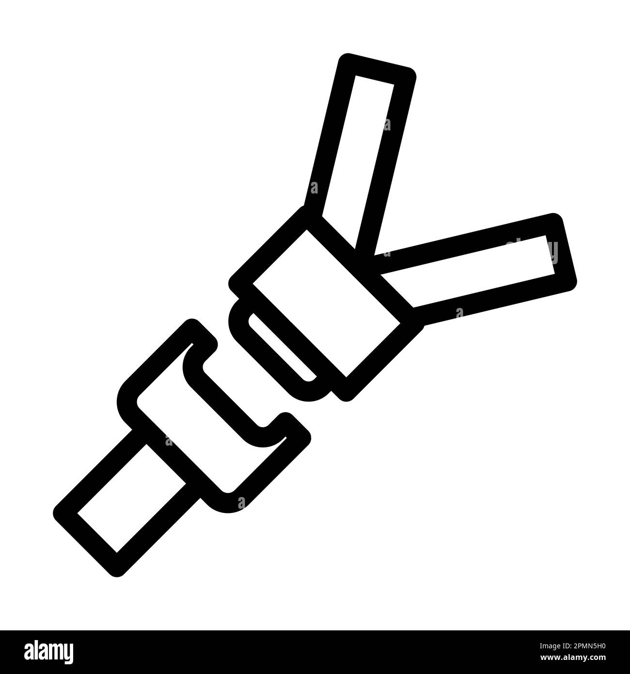 Safety Belt Vector Thick Line Icon For Personal And Commercial Use