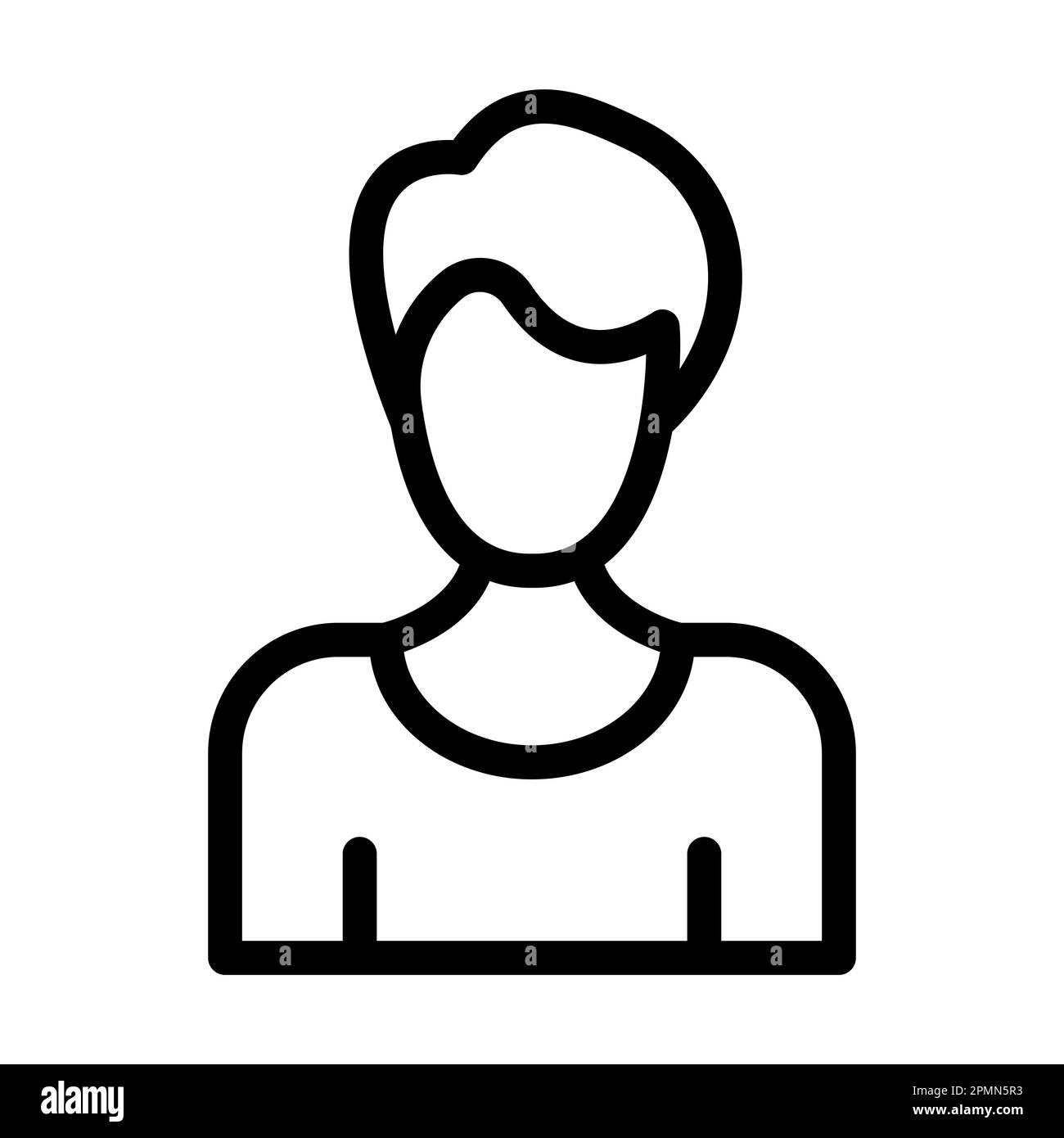 Person Vector Thick Line Icon For Personal And Commercial Use Stock ...