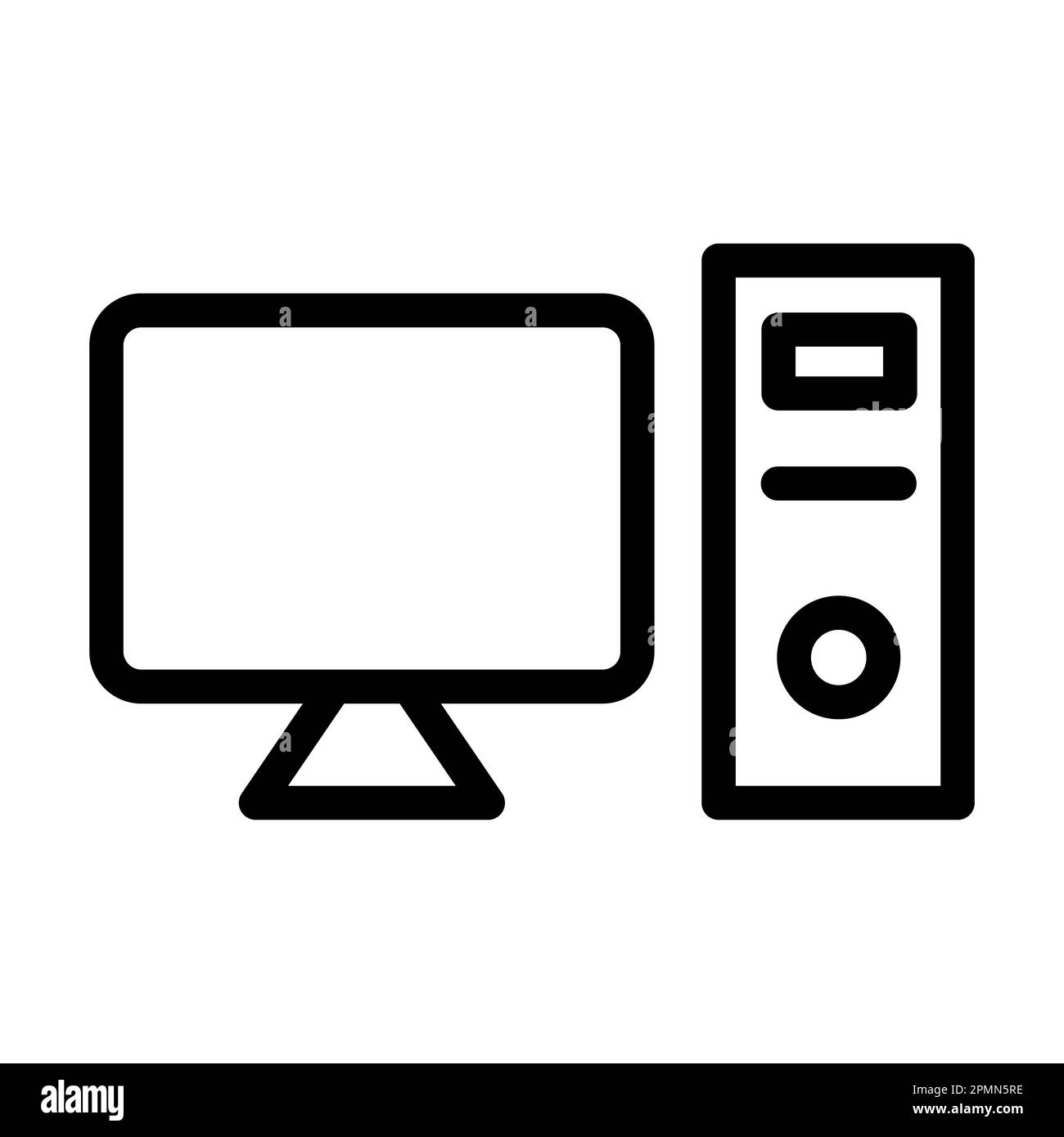 Computer Vector Thick Line Icon For Personal And Commercial Use Stock ...