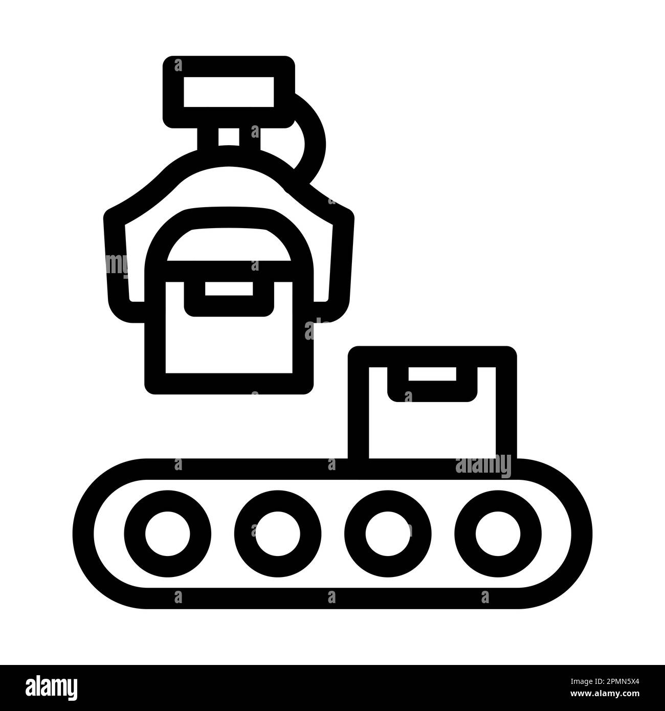 Productive Vector Thick Line Icon For Personal And Commercial Use. Stock Photo