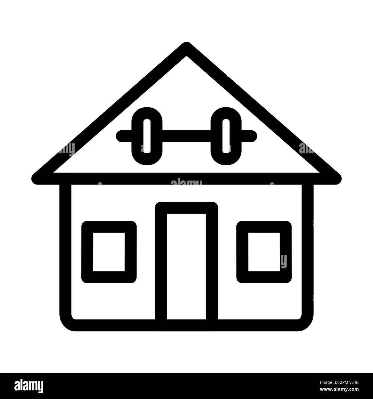 Gym Vector Thick Line Icon For Personal And Commercial Use Stock Photo ...
