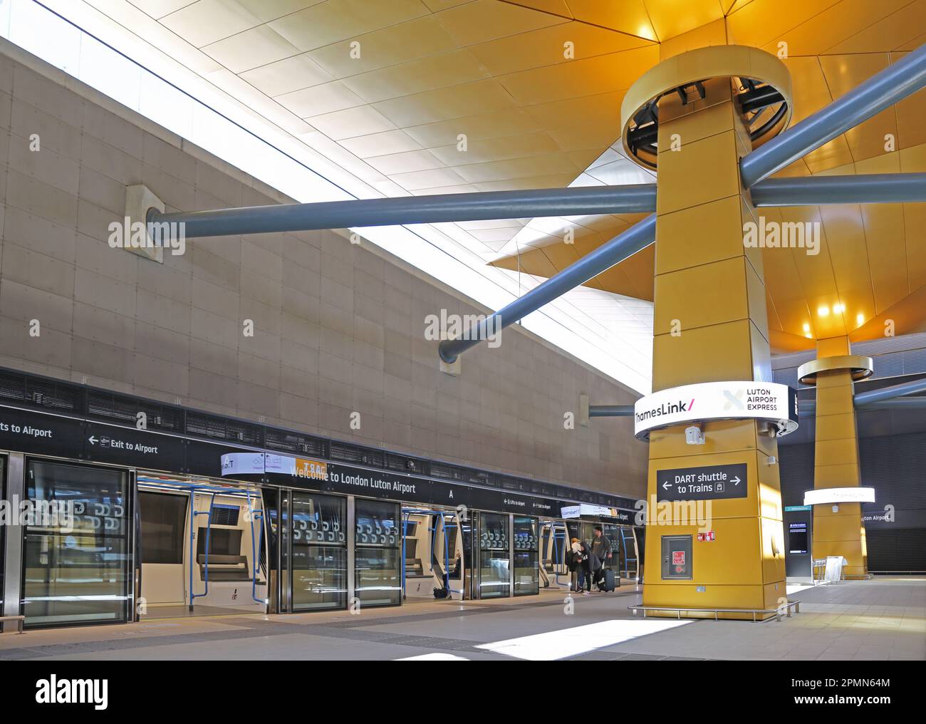 New Luton Airport DART passenger transit system which now links the