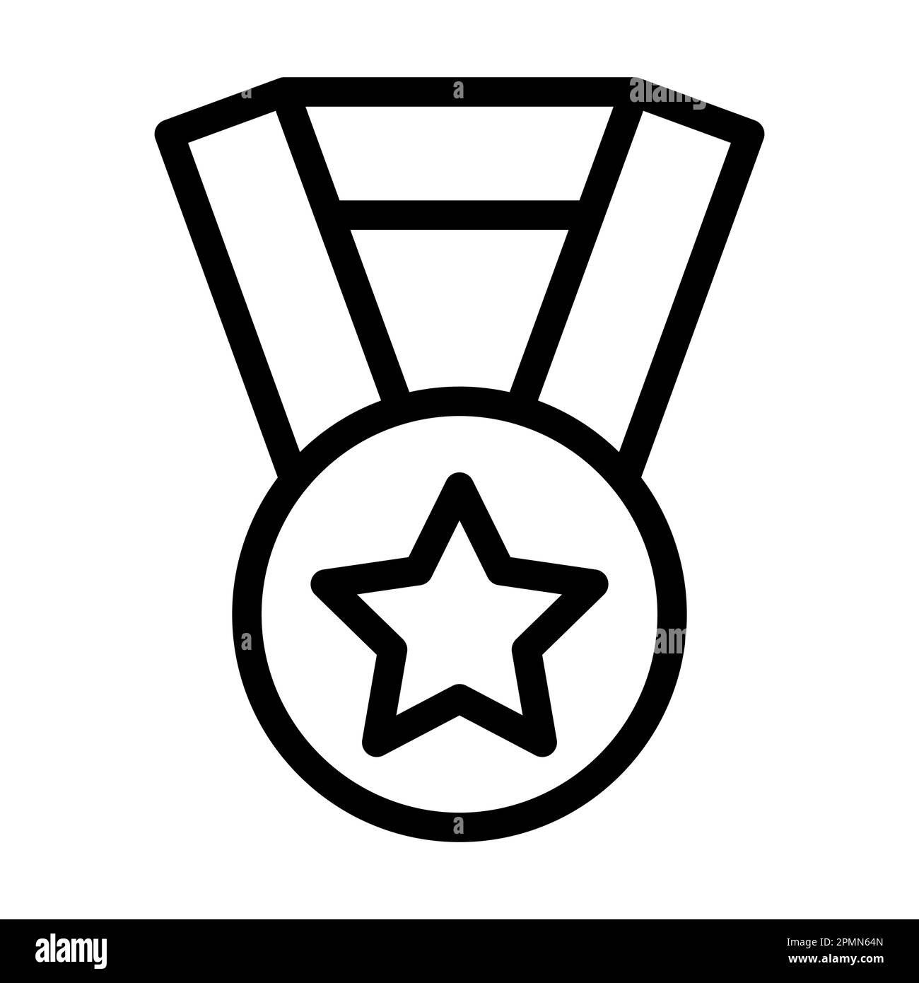 Gold Medal Vector Thick Line Icon For Personal And Commercial Use Stock ...