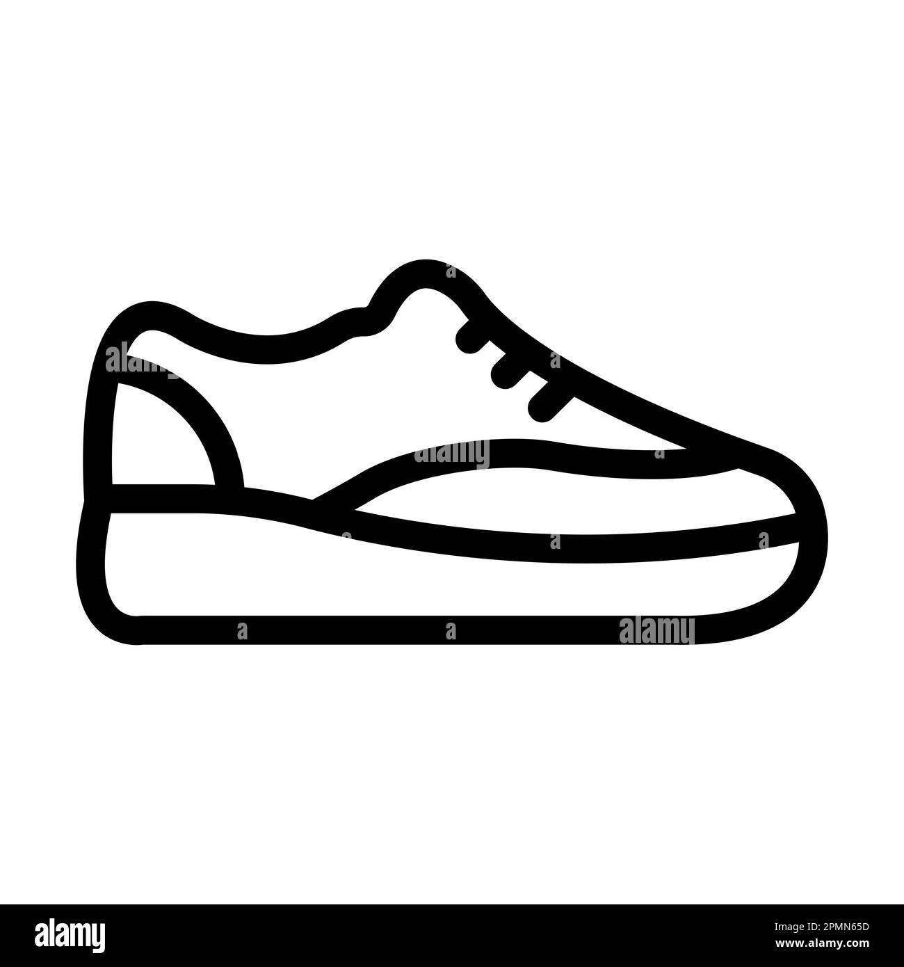 Gym Shoes Vector Thick Line Icon For Personal And Commercial Use Stock