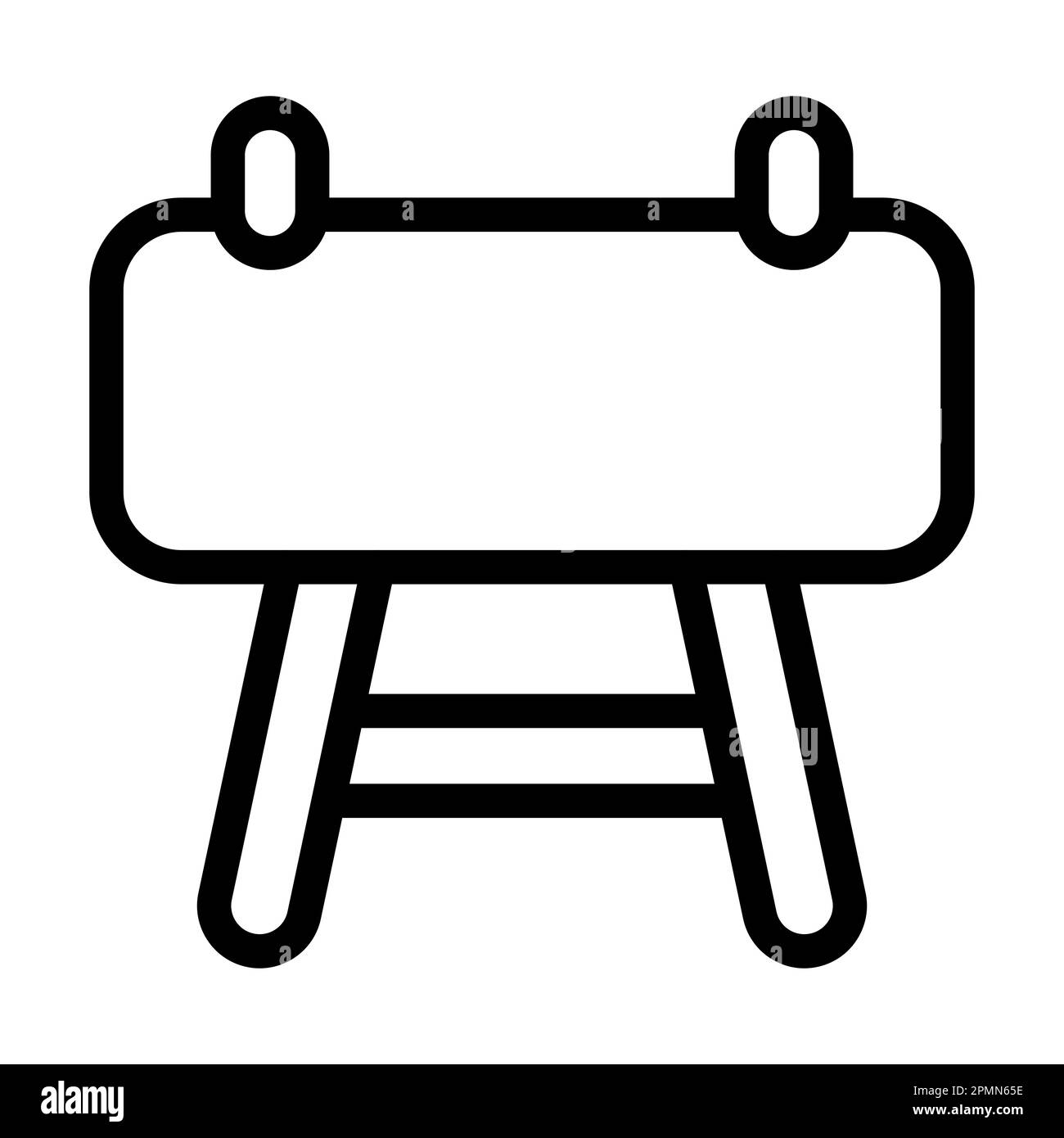 Pommel Horse Vector Thick Line Icon For Personal And Commercial Use