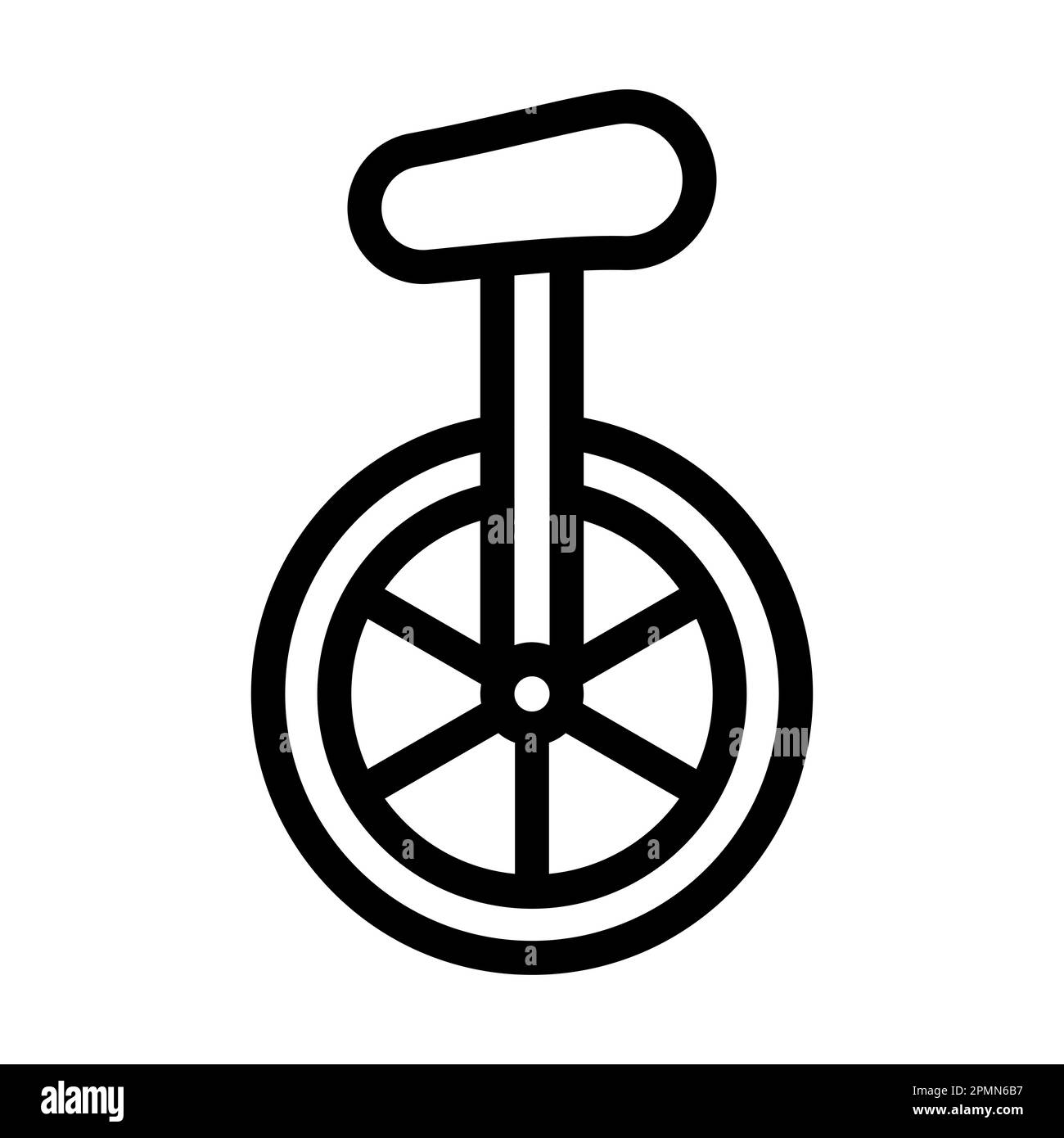 Monocycle Vector Thick Line Icon For Personal And Commercial Use Stock