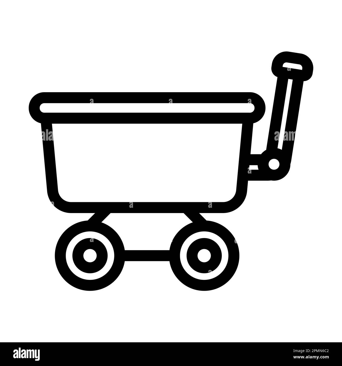 Wagon Vector Thick Line Icon For Personal And Commercial Use Stock ...