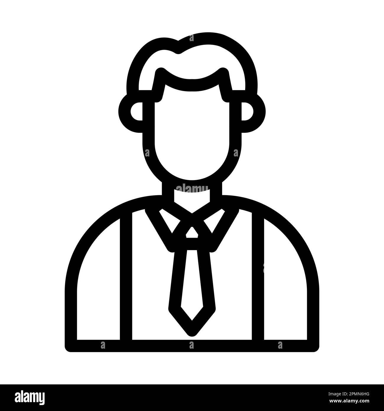 Manager Vector Thick Line Icon For Personal And Commercial Use Stock ...