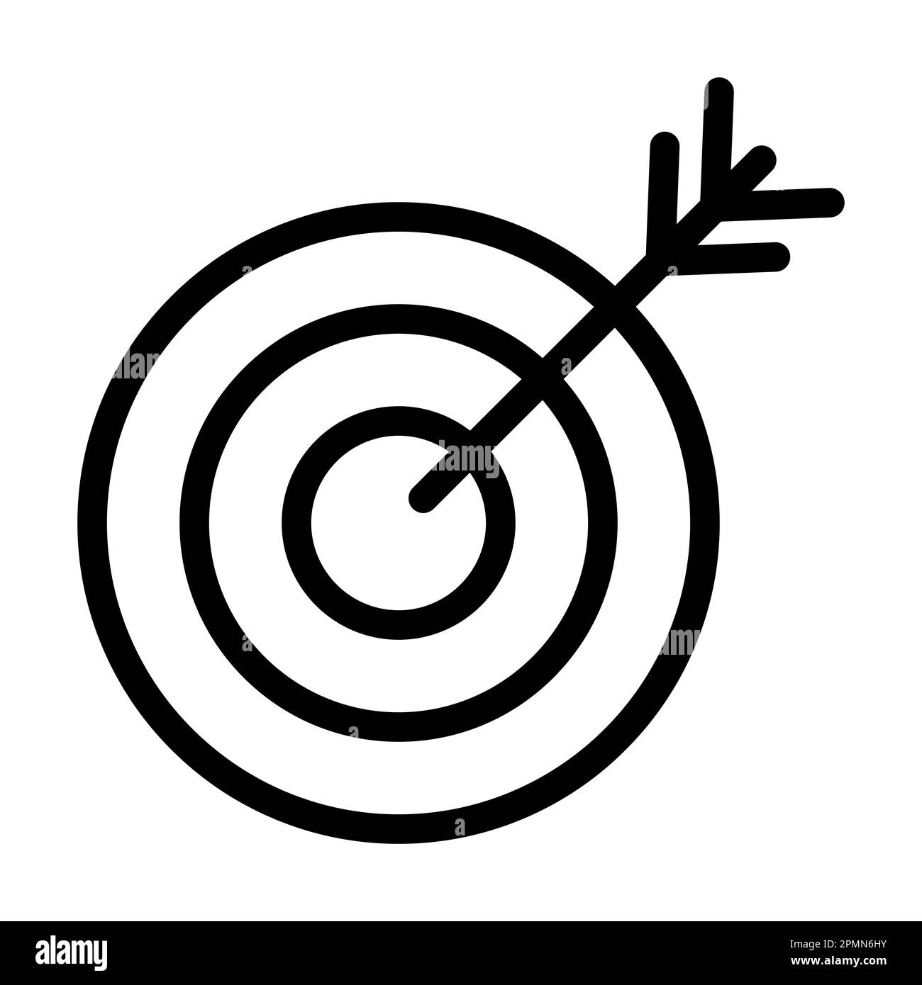 Objective Vector Thick Line Icon For Personal And Commercial Use Stock