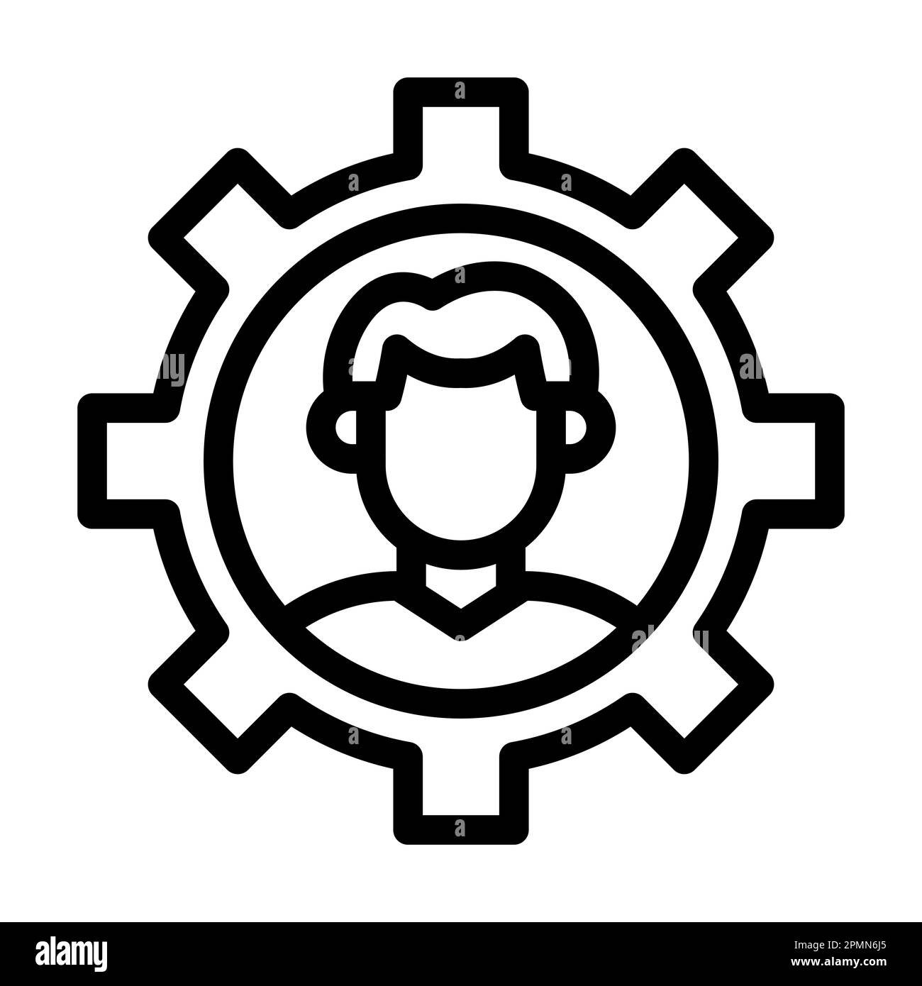 Management Vector Thick Line Icon For Personal And Commercial Use Stock ...