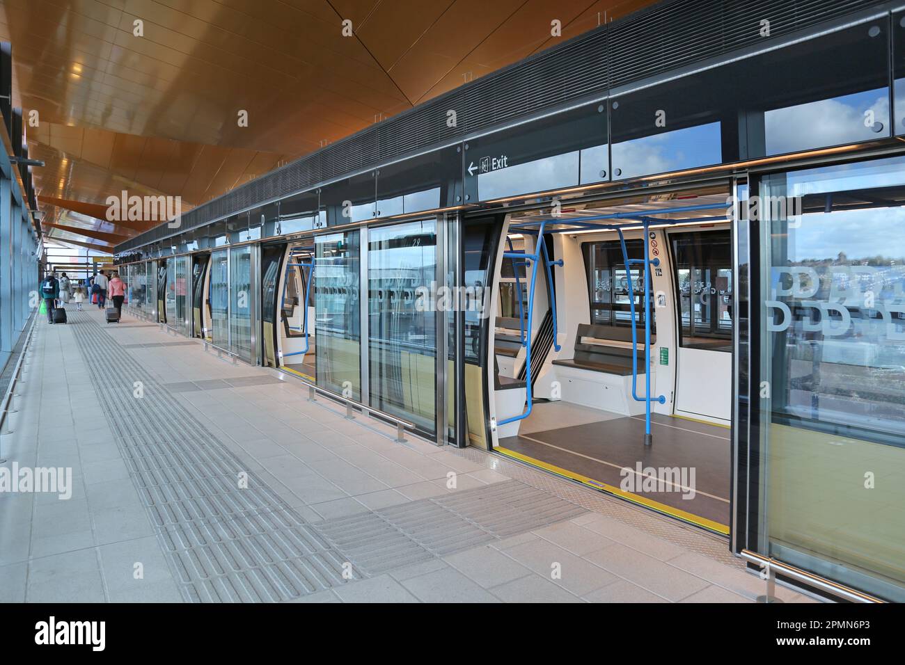 The new Luton Airport DART passenger transit system which now links the