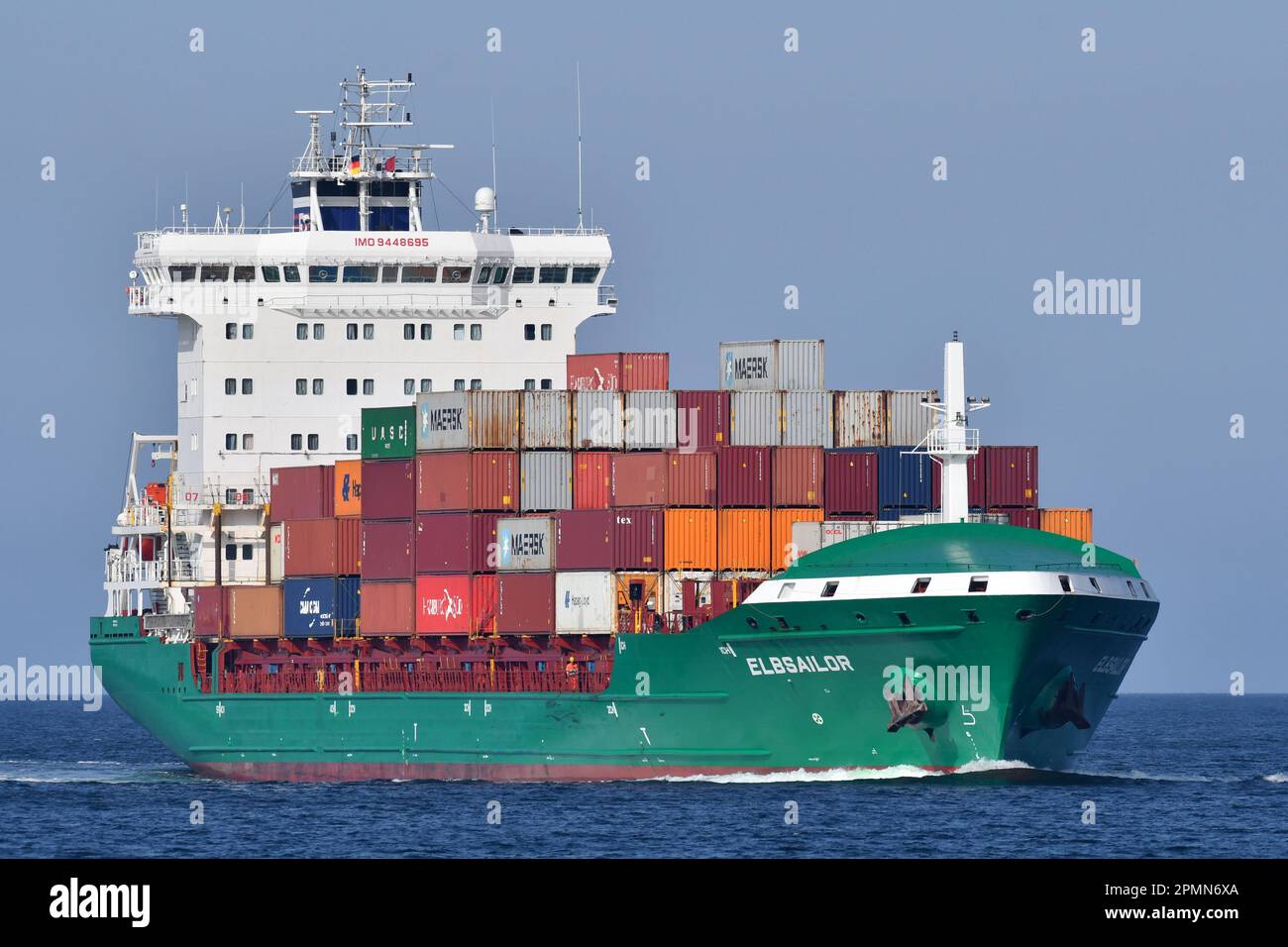 Containership ELBSAILOR Stock Photo