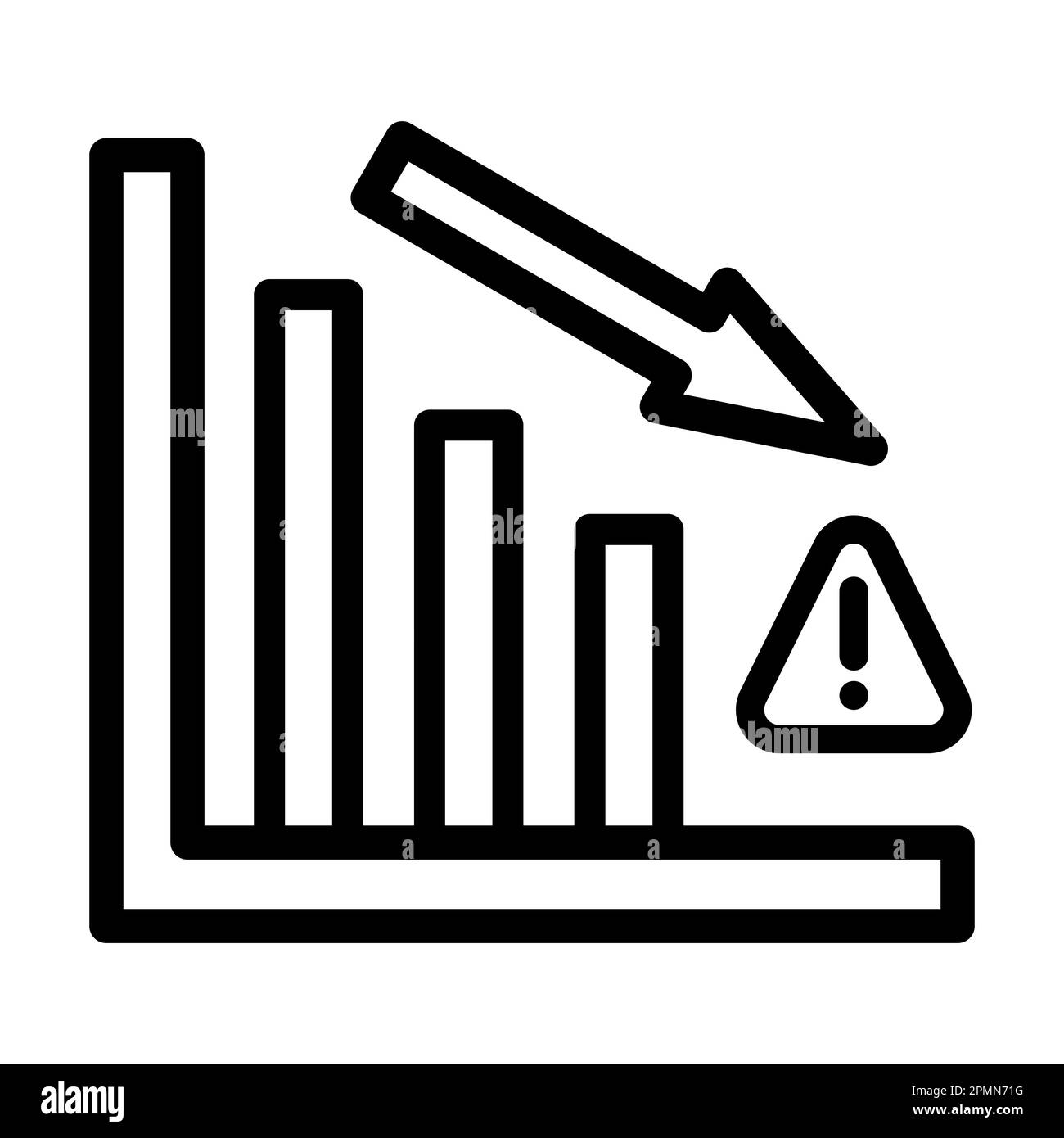 Reduce Business Risk Vector Thick Line Icon For Personal And Commercial ...