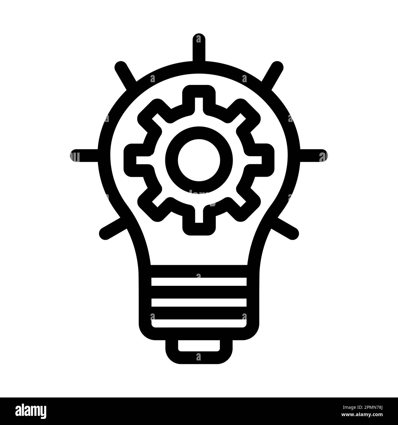 Innovative Idea Vector Thick Line Icon For Personal And Commercial Use ...