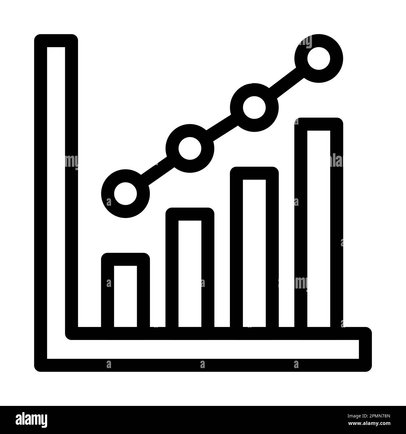 Graph Vector Thick Line Icon For Personal And Commercial Use Stock ...