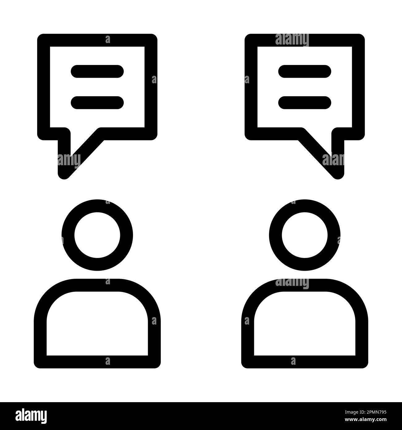 Communication Vector Thick Line Icon For Personal And Commercial Use. Stock Photo