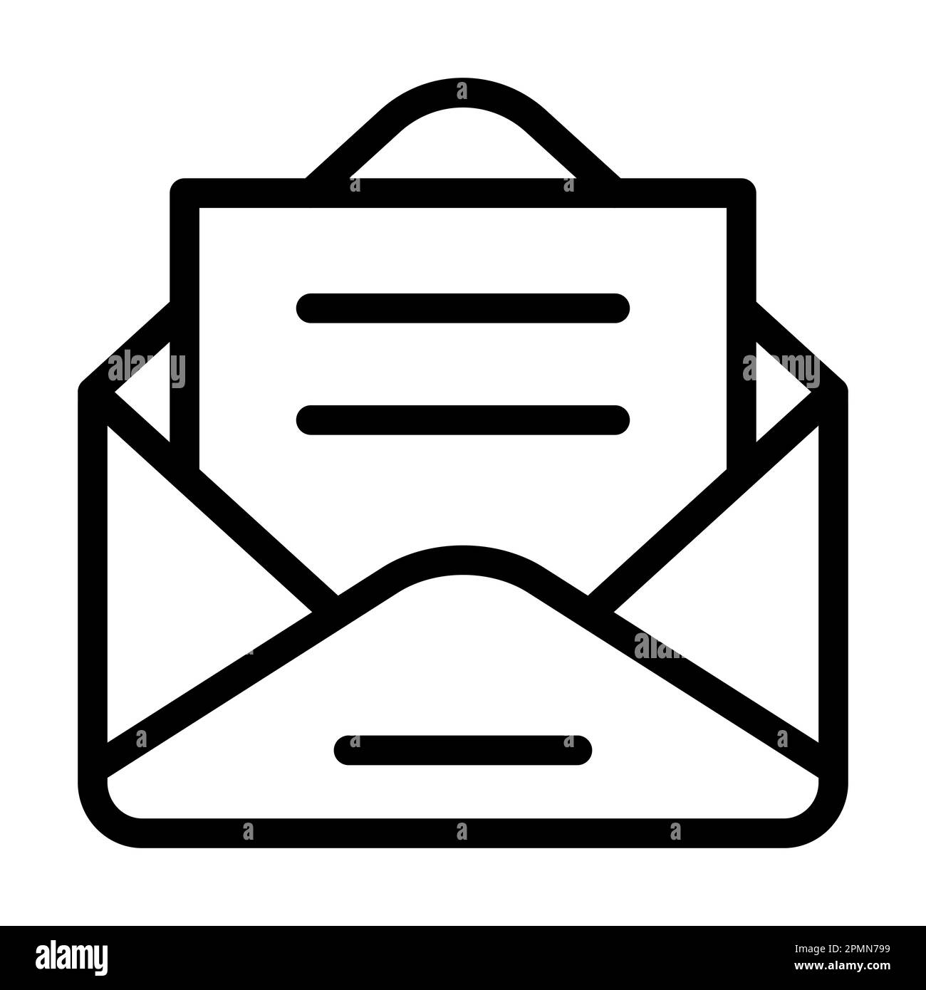 Mailing Vector Thick Line Icon For Personal And Commercial Use. Stock Photo