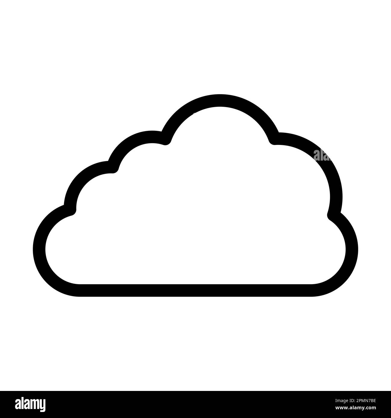 Cloud Vector Thick Line Icon For Personal And Commercial Use Stock ...