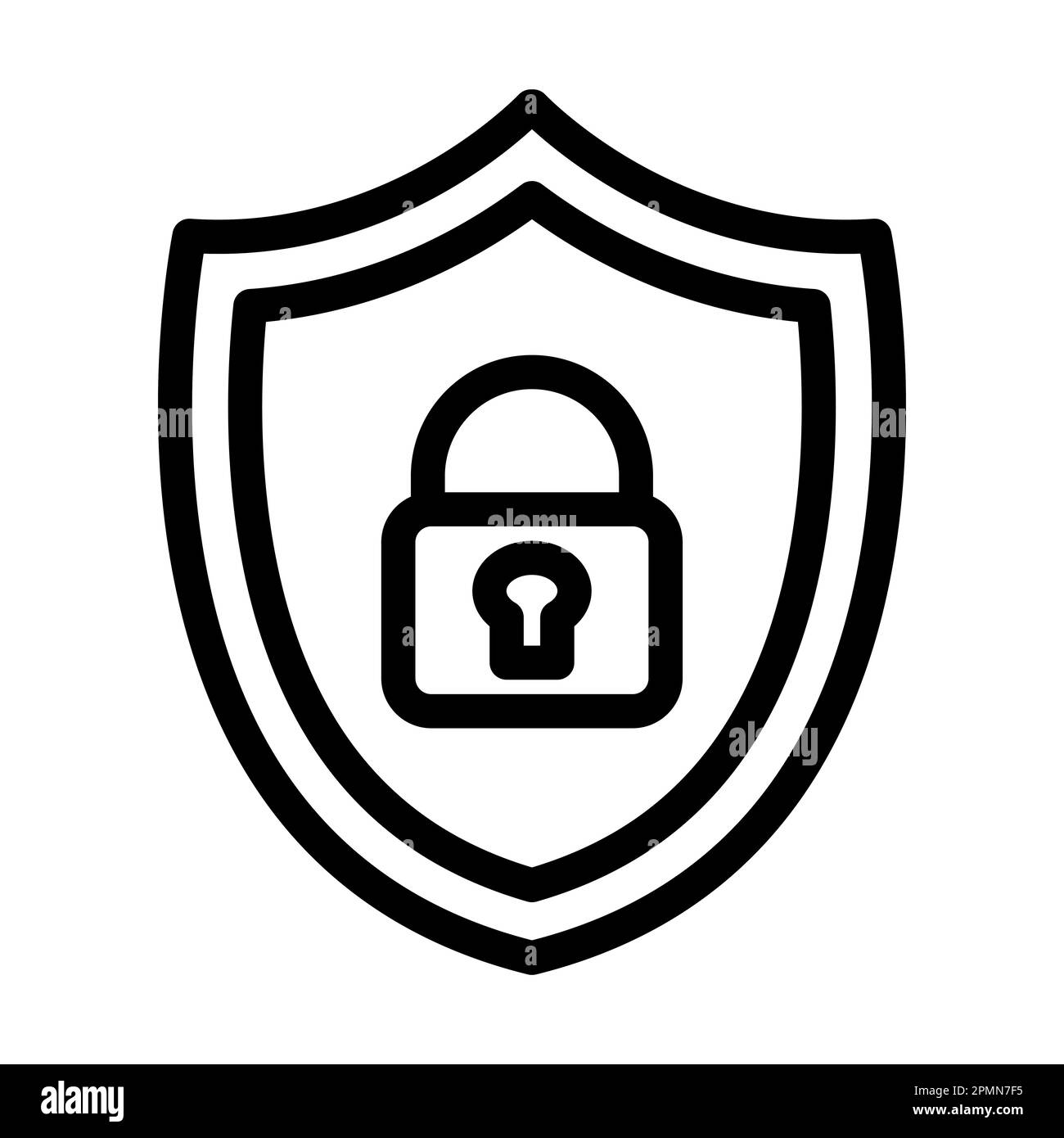 Protection Vector Thick Line Icon For Personal And Commercial Use Stock ...