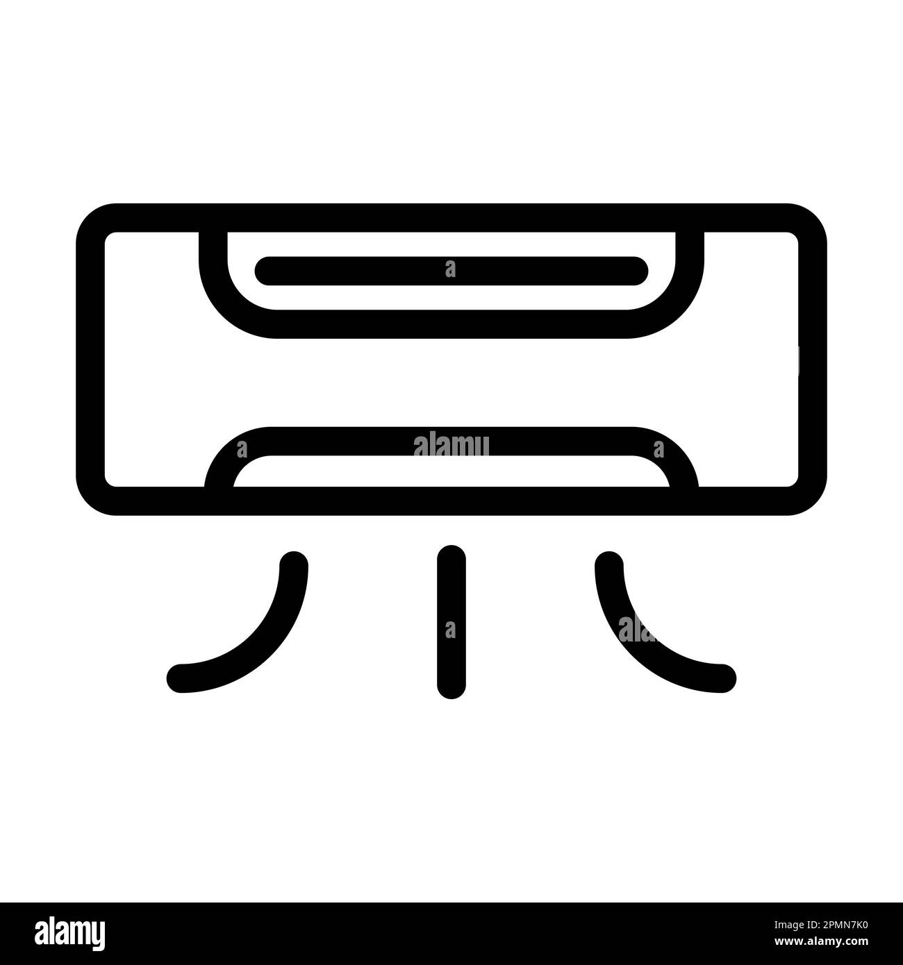 Air Conditioner Vector Thick Line Icon For Personal And Commercial Use ...