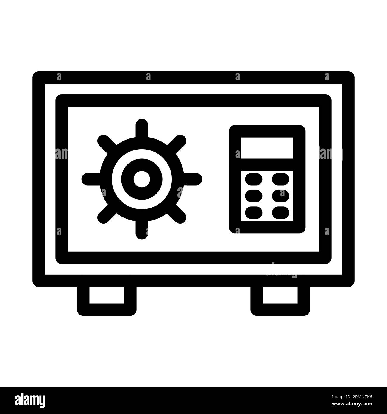 Safety Box Vector Thick Line Icon For Personal And Commercial Use Stock