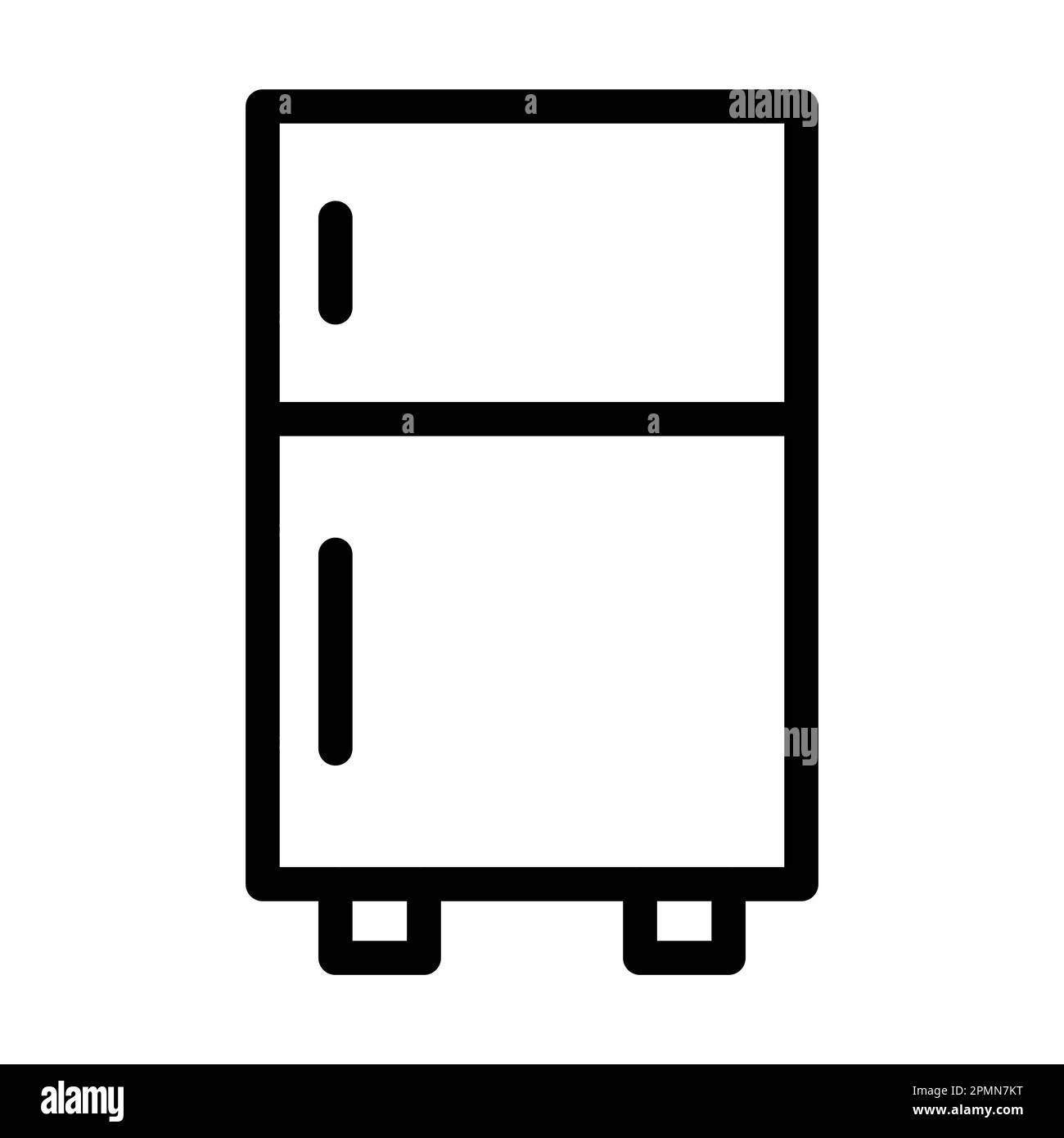 Fridge Vector Thick Line Icon For Personal And Commercial Use Stock ...