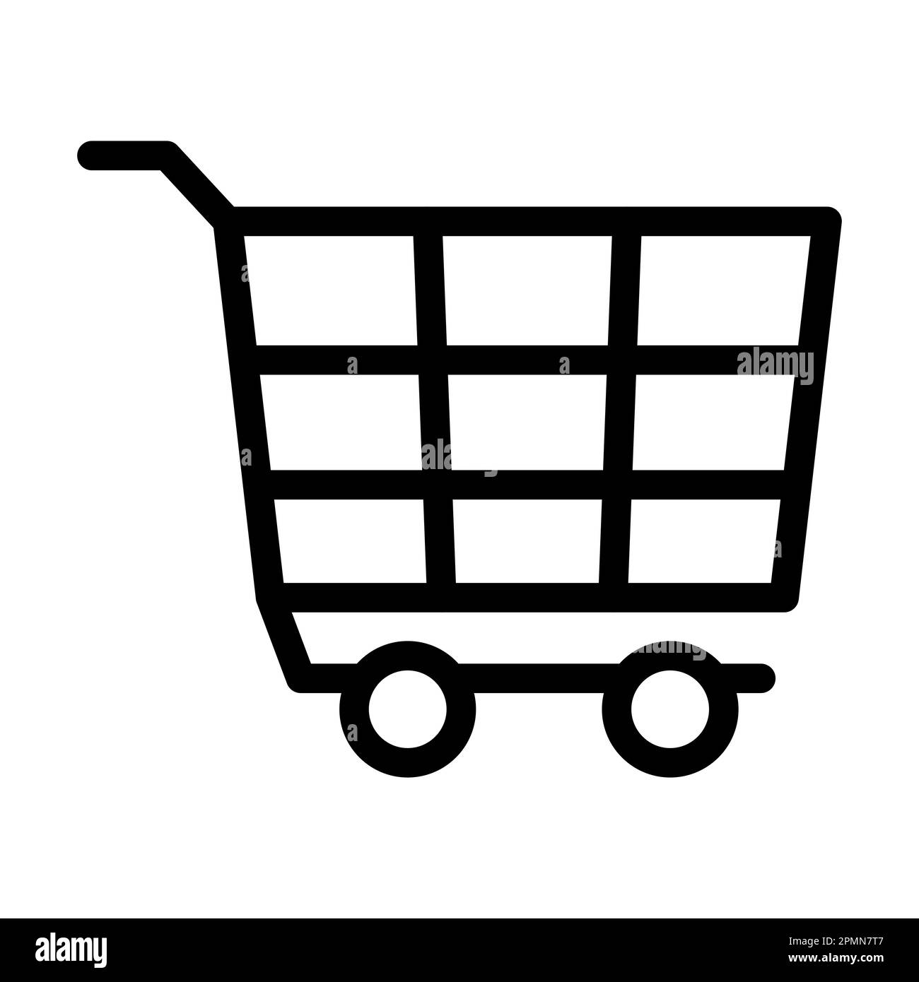 Cart Vector Thick Line Icon For Personal And Commercial Use. Stock Photo