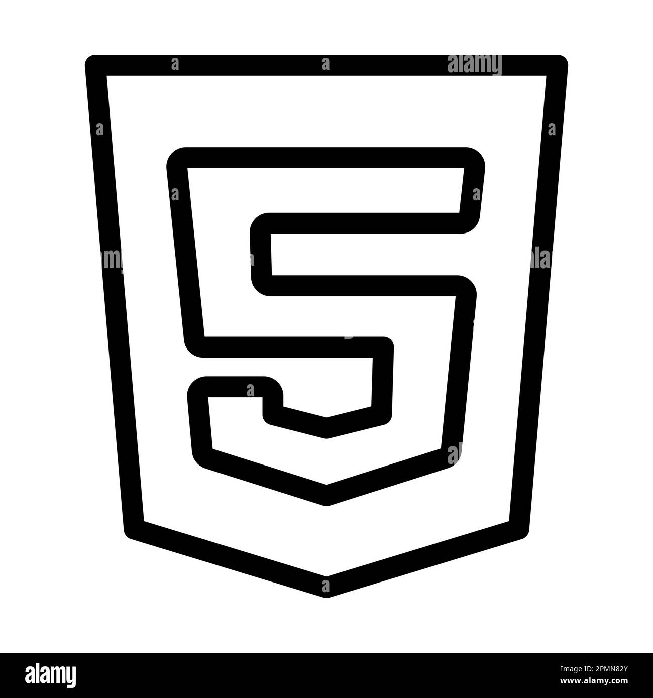 Html 5 Vector Thick Line Icon For Personal And Commercial Use Stock ...