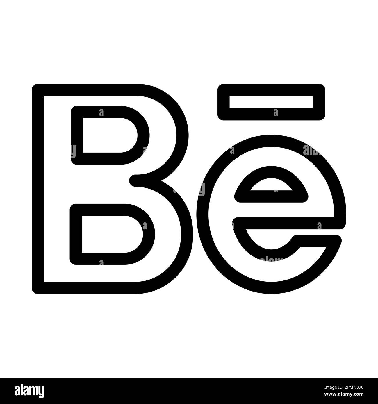 Behance Vector Thick Line Icon For Personal And Commercial Use Stock ...
