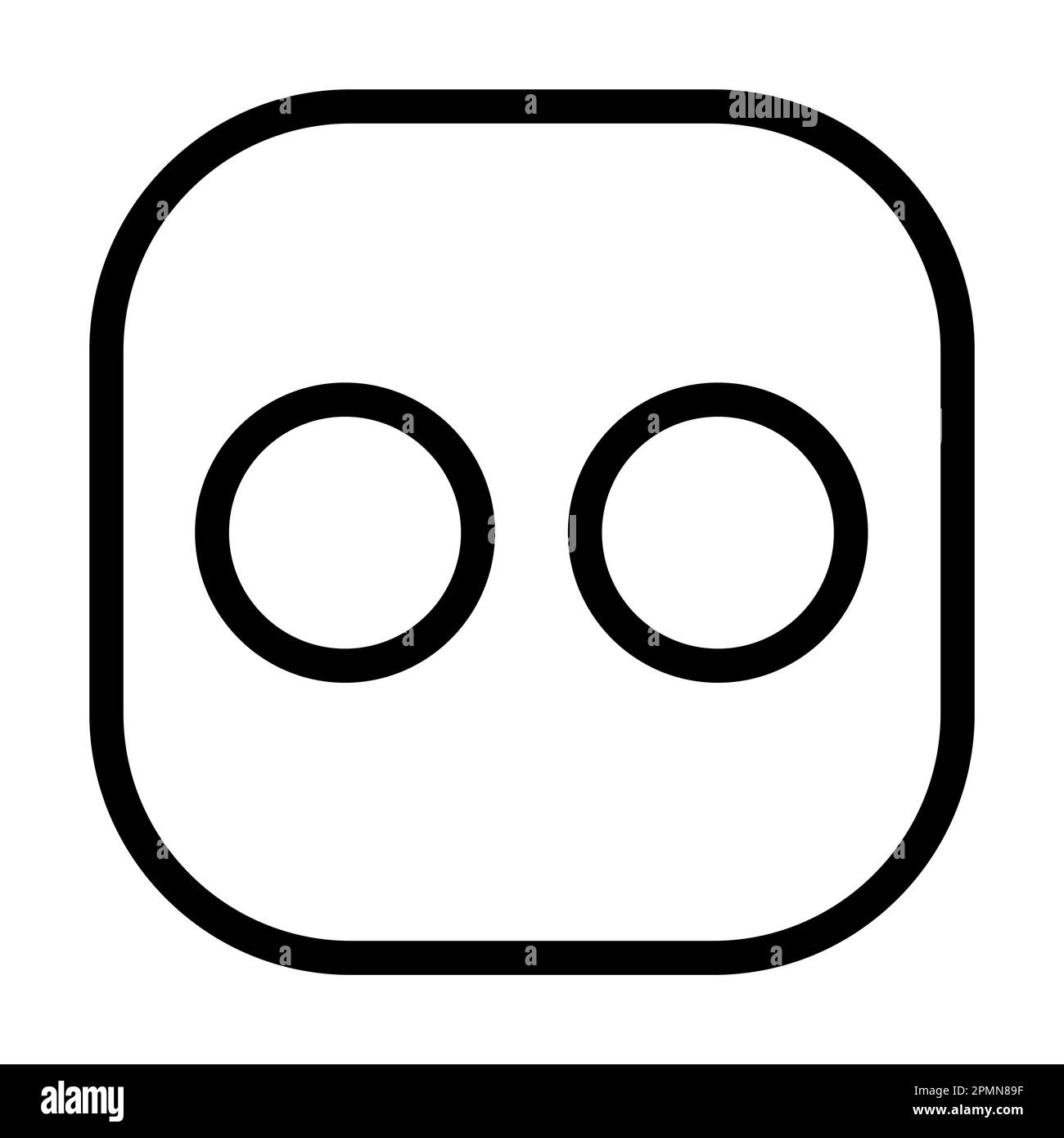 Flickr Vector Thick Line Icon For Personal And Commercial Use Stock ...