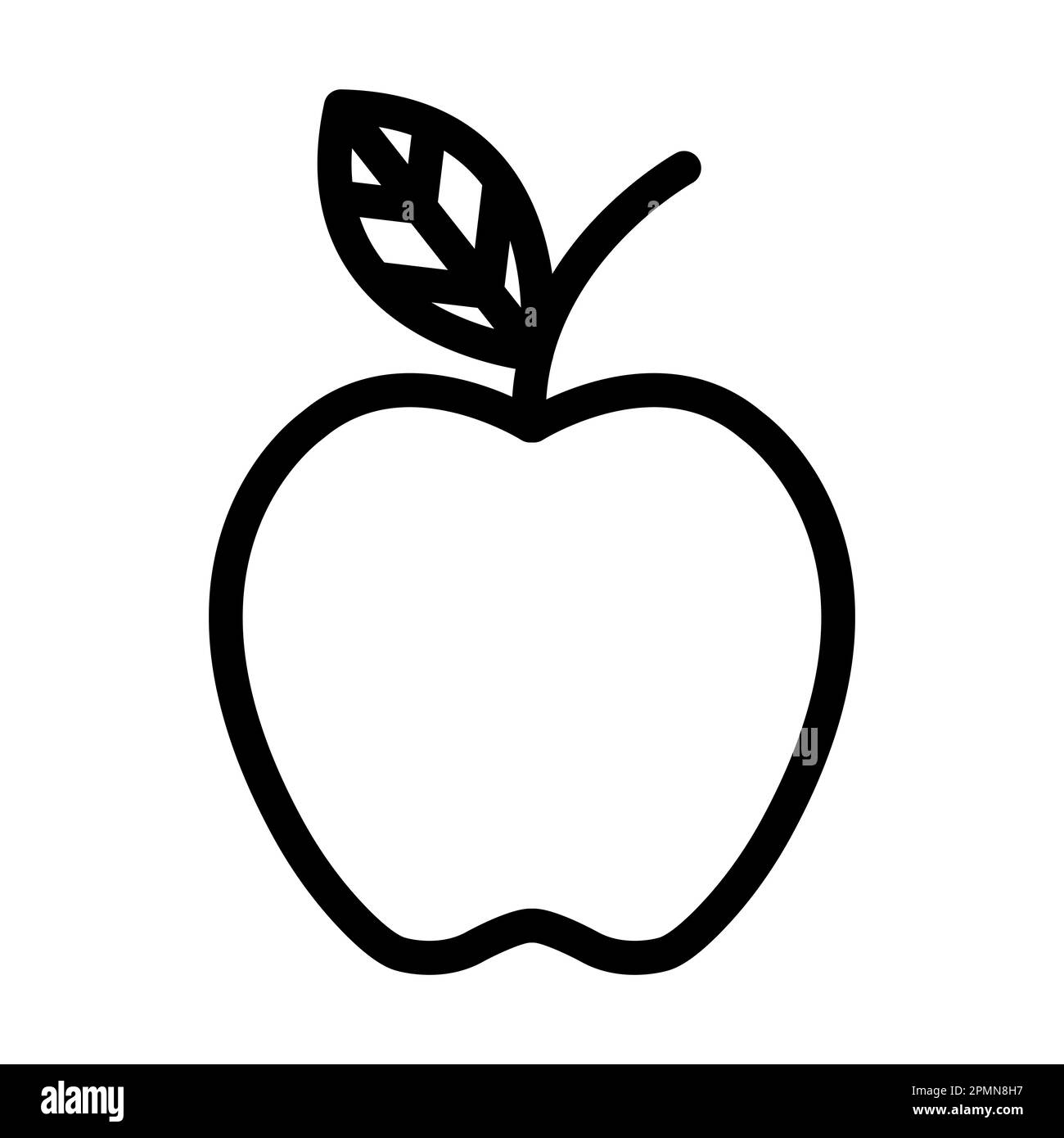Apple Vector Thick Line Icon For Personal And Commercial Use Stock ...