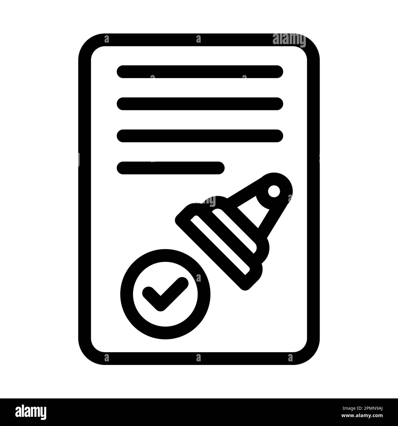 Approved Vector Thick Line Icon For Personal And Commercial Use Stock ...