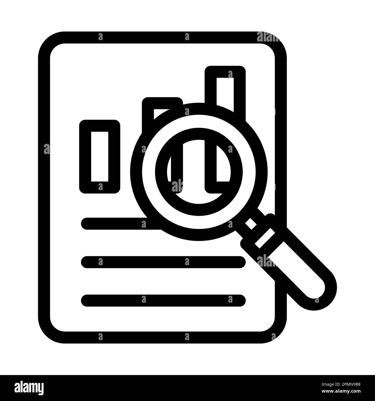 Audit Vector Thick Line Icon For Personal And Commercial Use Stock ...