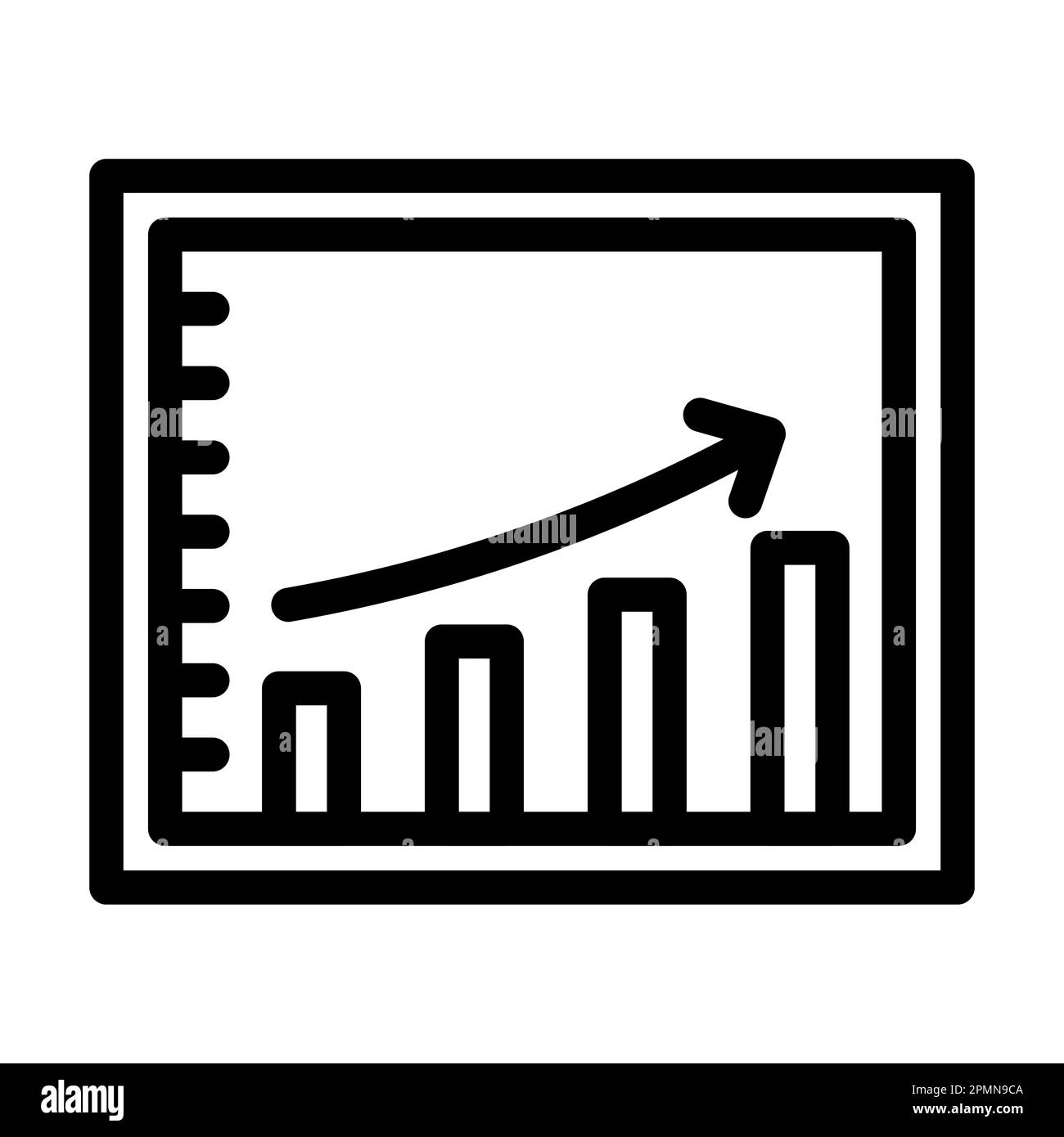 Bar Chart Vector Thick Line Icon For Personal And Commercial Use Stock ...