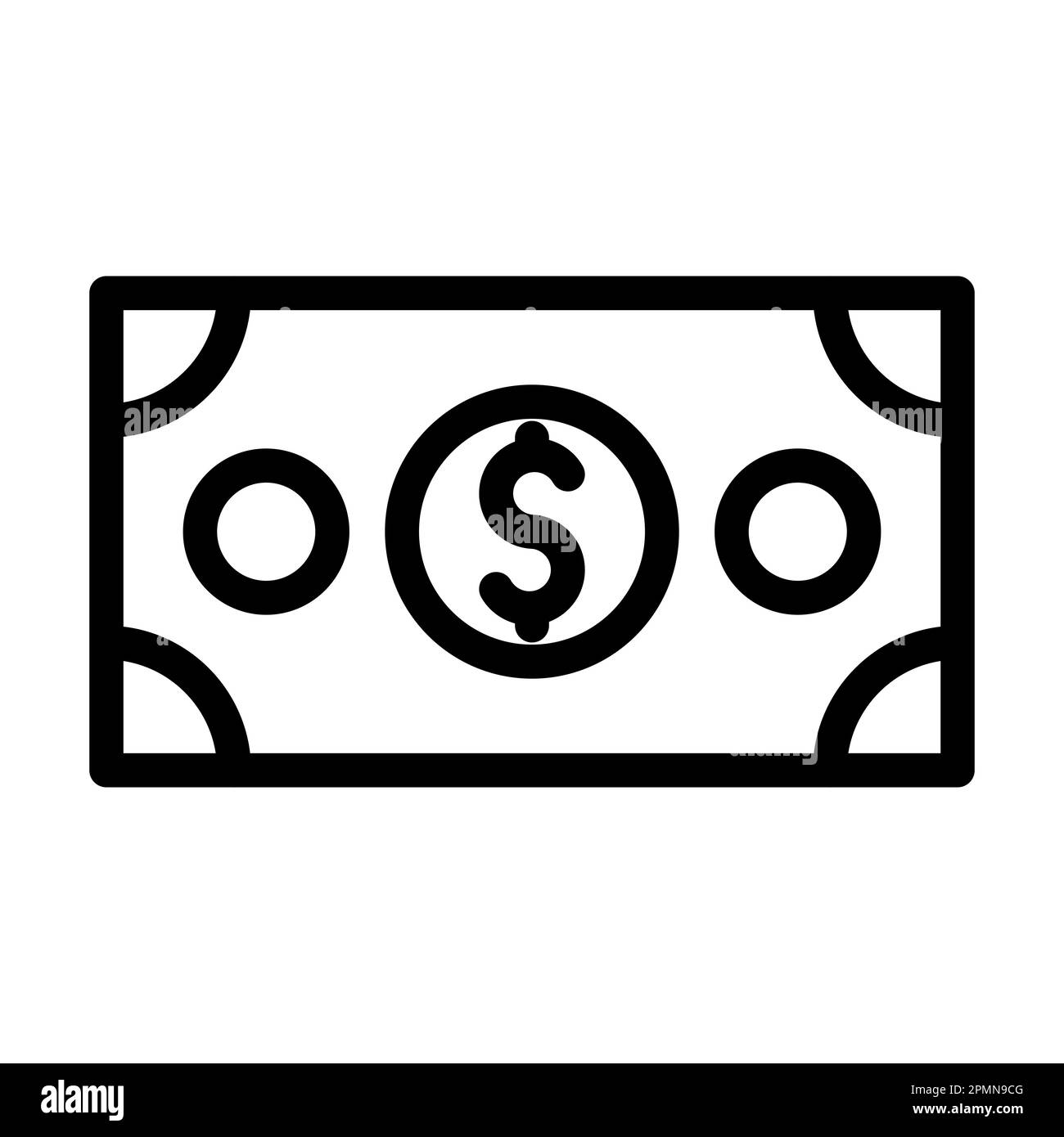 Money Vector Thick Line Icon For Personal And Commercial Use Stock ...