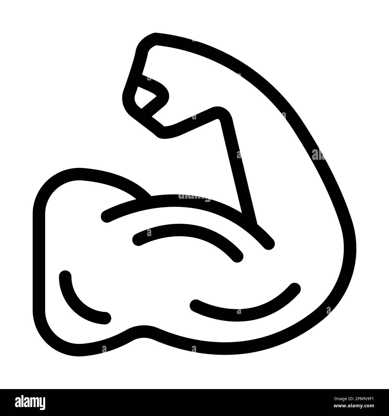Muscle Vector Thick Line Icon For Personal And Commercial Use Stock ...