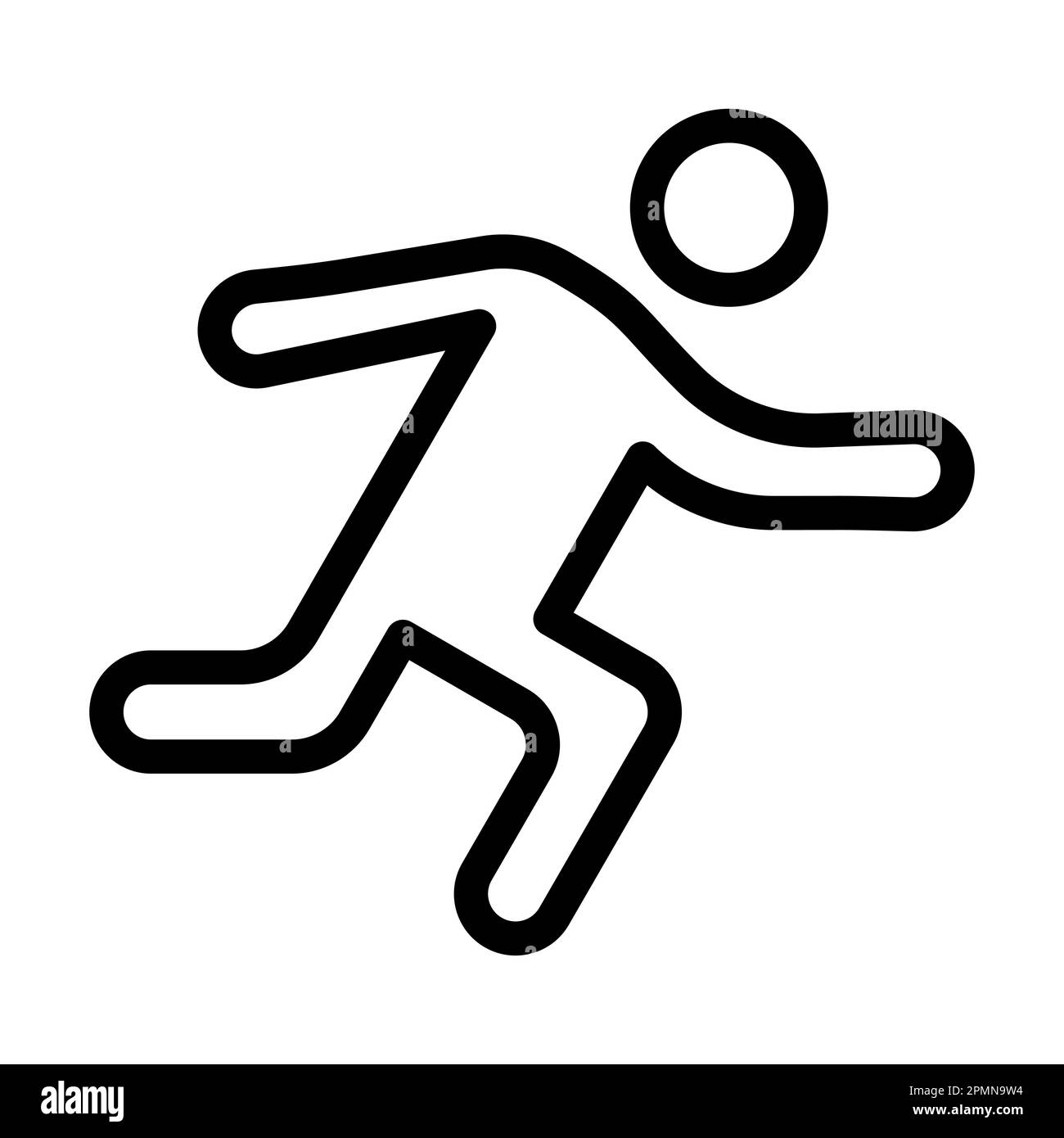 Runner Vector Thick Line Icon For Personal And Commercial Use Stock ...