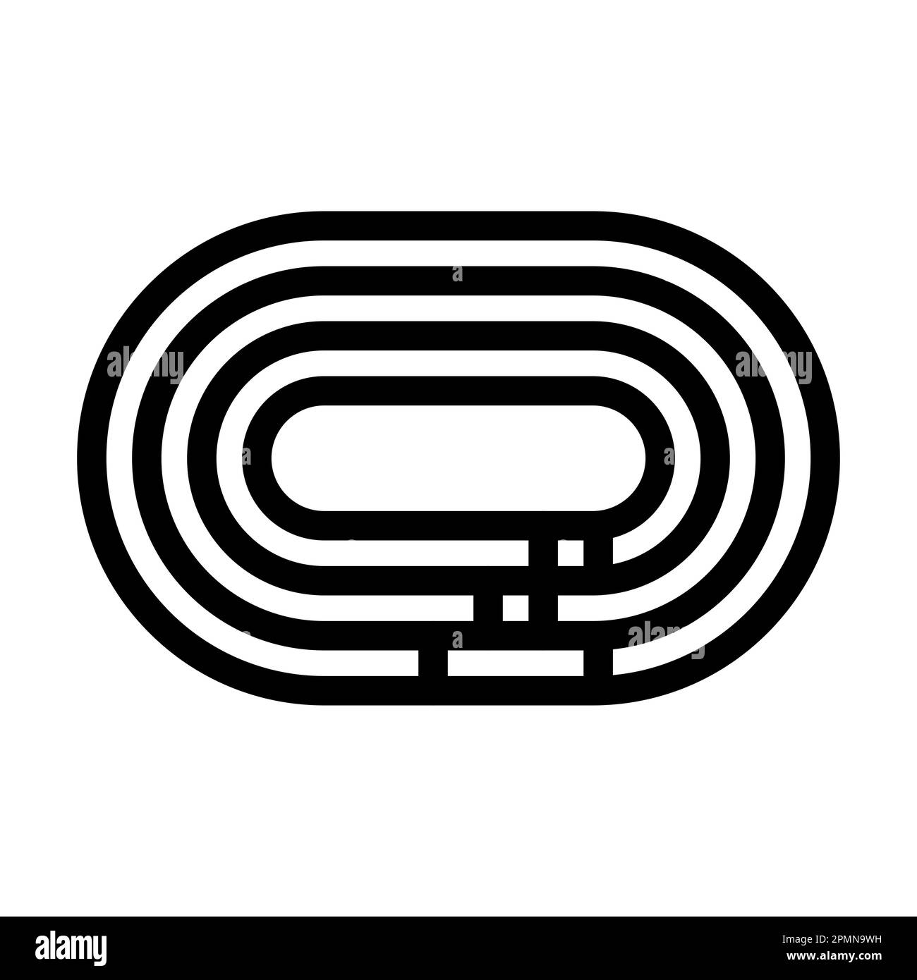 Running Track Vector Thick Line Icon For Personal And Commercial Use ...