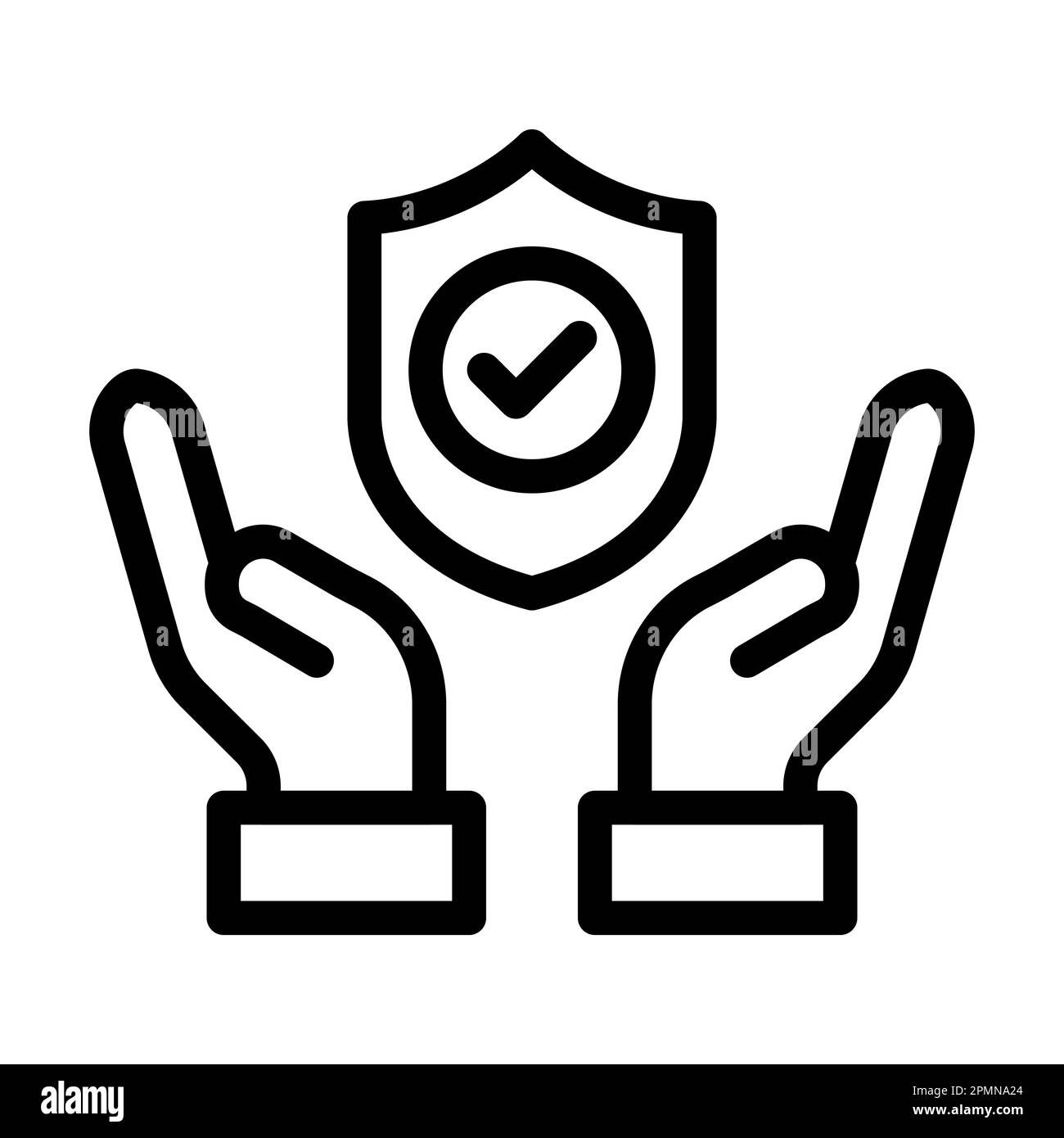 Safety Vector Thick Line Icon For Personal And Commercial Use Stock ...