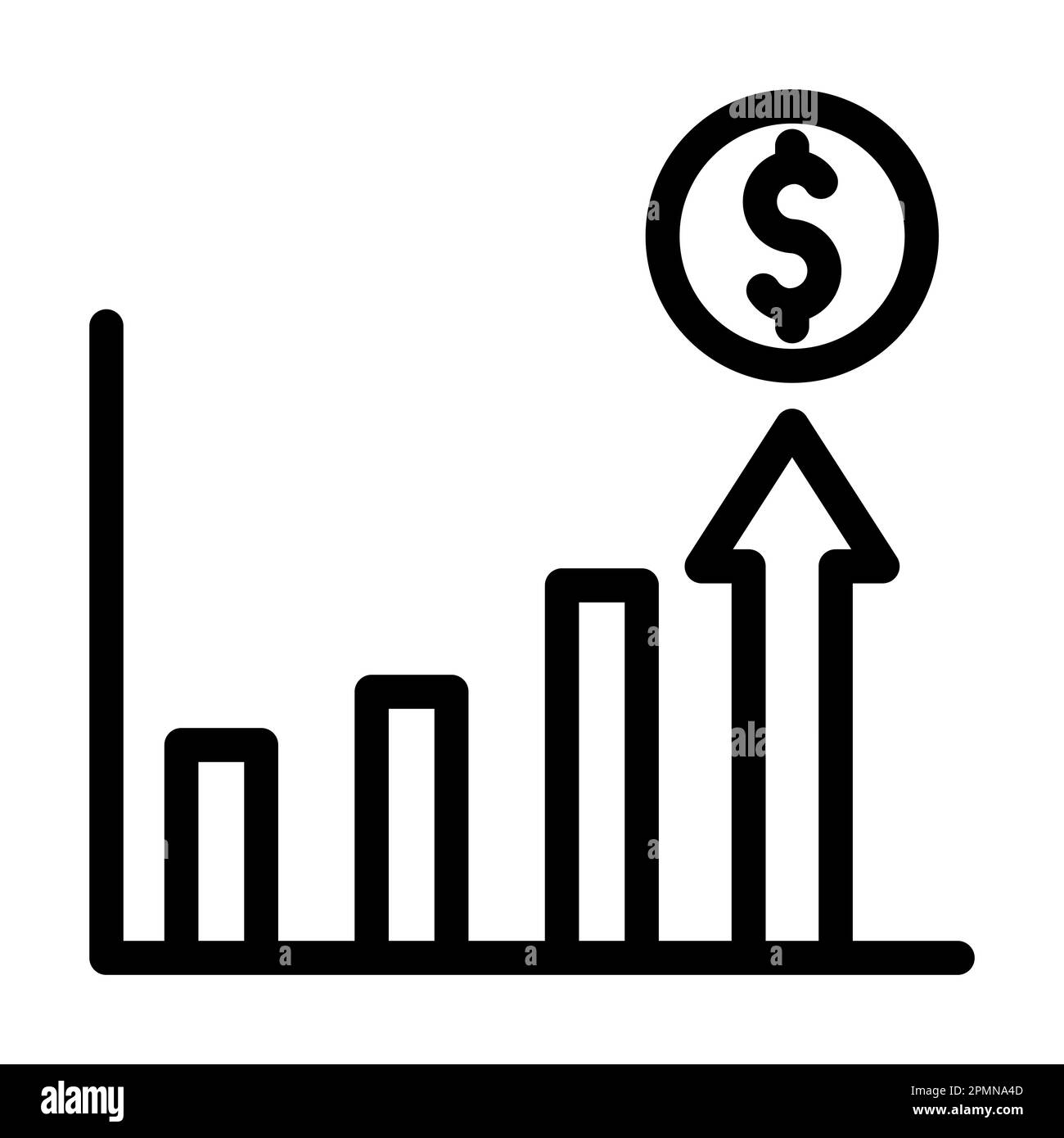 Grow Vector Thick Line Icon For Personal And Commercial Use Stock Photo ...