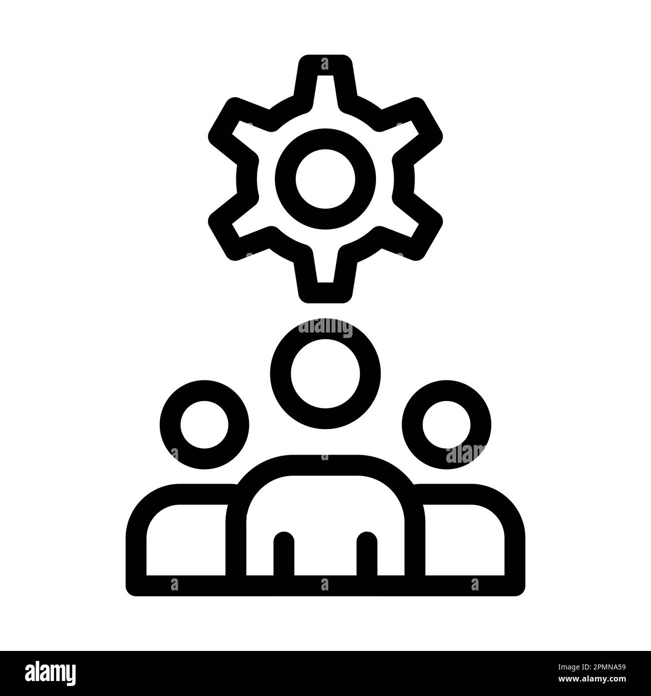 Management Vector Thick Line Icon For Personal And Commercial Use Stock ...