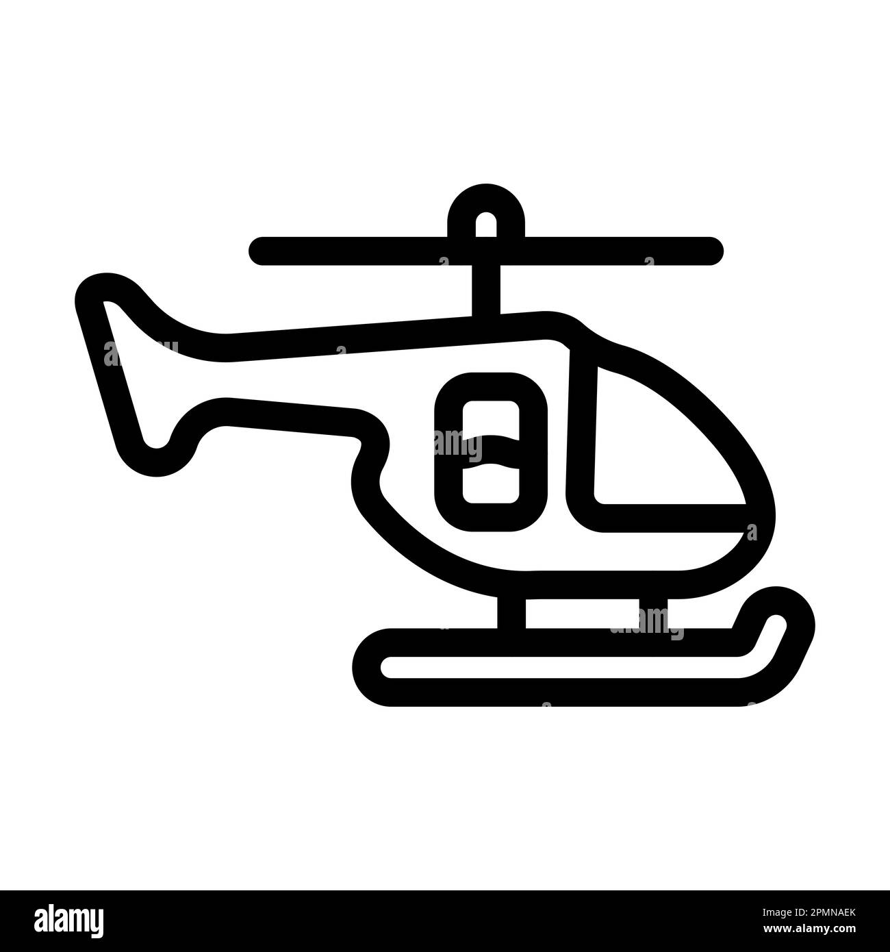 Helicopter Vector Thick Line Icon For Personal And Commercial Use Stock ...