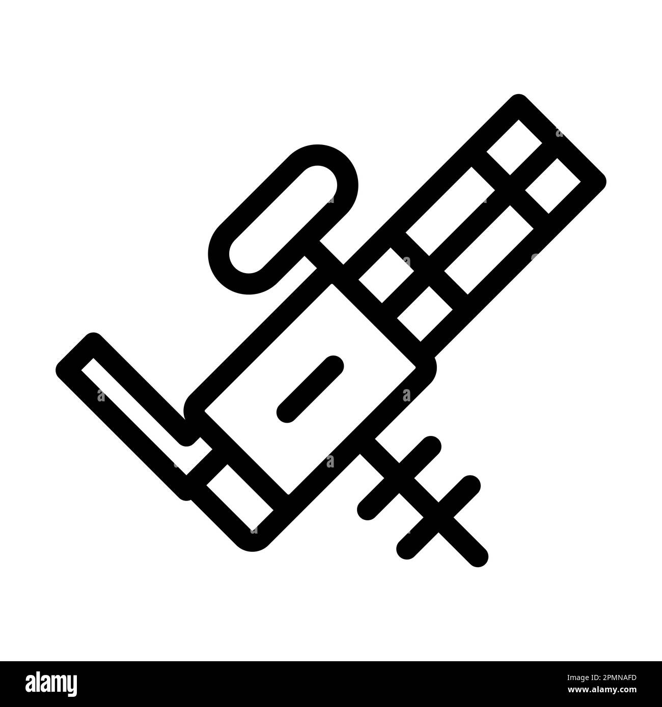 Machine Gun Vector Thick Line Icon For Personal And Commercial Use ...