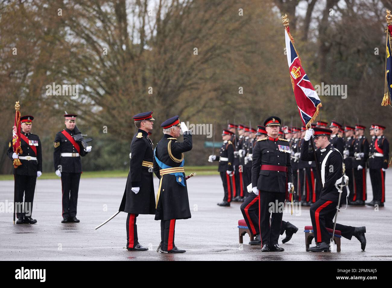 King Charles III attends the 200th Sovereign's Parade at the Royal