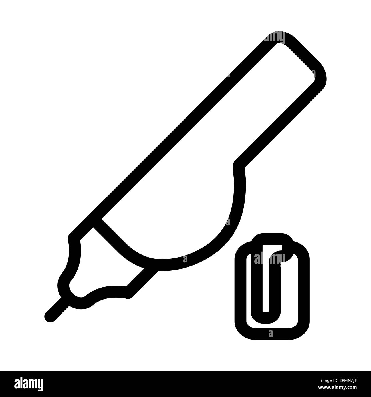 Corrector Vector Thick Line Icon For Personal And Commercial Use Stock ...