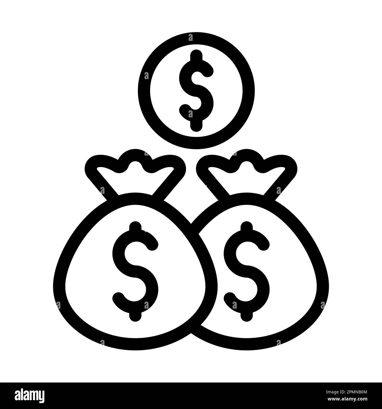 Income Vector Thick Line Icon For Personal And Commercial Use Stock ...